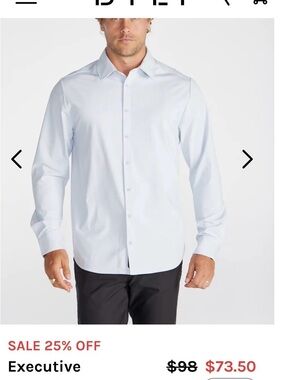 BYLT Basics Men's Button-Down Shirt - Light Gray